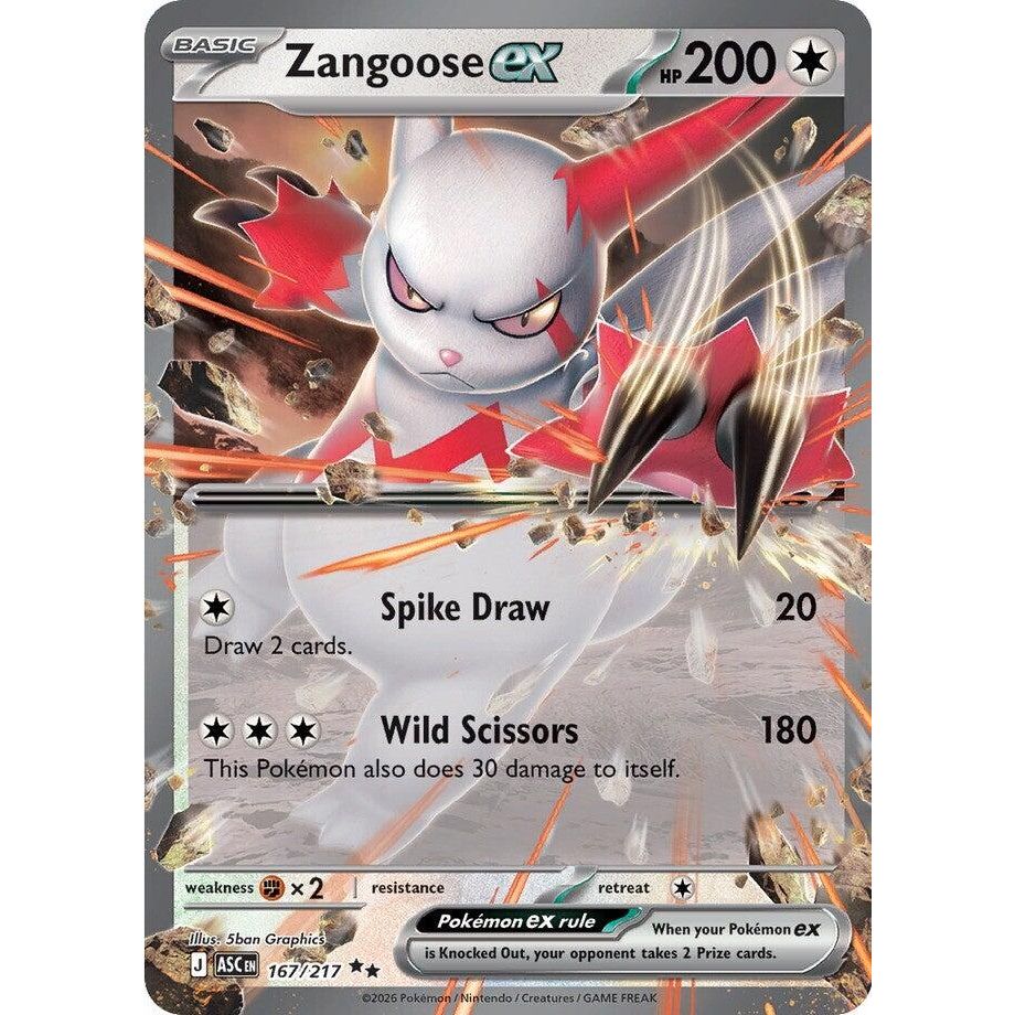 Image for Zangoose ex (167/217) (ME: Ascended Heroes) - Pokemon