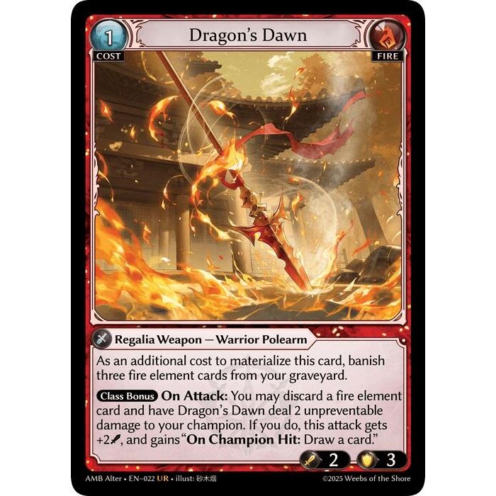 Image for Dragon's Dawn (022) (Mortal Ambition Alter Edition) - Grand Archive TCG