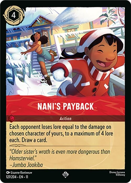 Image for Nani's Payback (127/204) (Winterspell) (11) - Disney Lorcana