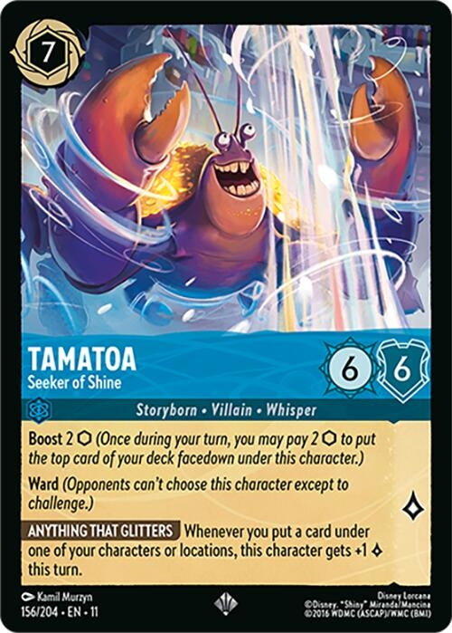 Image for Tamatoa - Seeker of Shine (156/204) (Winterspell) (11) - Disney Lorcana