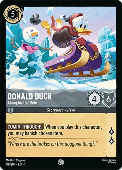 Image for Donald Duck - Along for the Ride (178/204) (Winterspell) (11) - Disney Lorcana