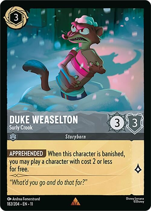 Image for Duke Weaselton - Surly Crook (182/204) (Winterspell) (11) - Disney Lorcana