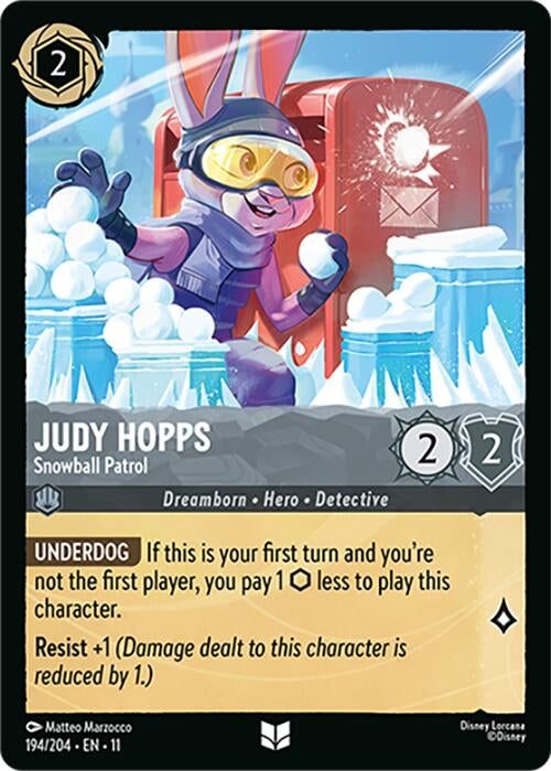Image for Judy Hopps - Snowball Patrol (194/204) (Winterspell) (11) - Disney Lorcana