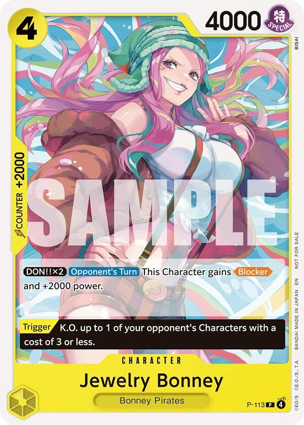 Jewelry Bonney (Heroines Battle Pack) (P-113) (One Piece Promotion Cards)