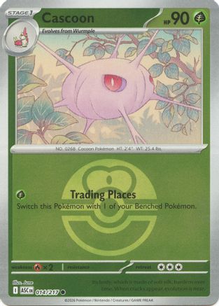 Cascoon (Love Ball) (014/217) (ME: Ascended Heroes) - PokeBox USA