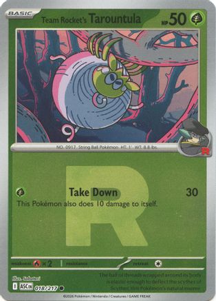 Team Rocket's Tarountula (Team Rocket) (018/217) (ME: Ascended Heroes) - PokeBox USA