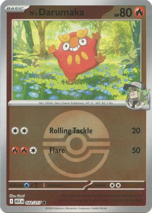 N's Darumaka (Poke Ball) (032/217) (ME: Ascended Heroes) - PokeBox USA