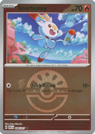 Scorbunny - 036/217 (Friend Ball) (036/217) (ME: Ascended Heroes) - PokeBox USA