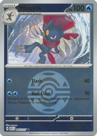 Weavile - 045/217 (Dusk Ball) (045/217) (ME: Ascended Heroes) - PokeBox USA