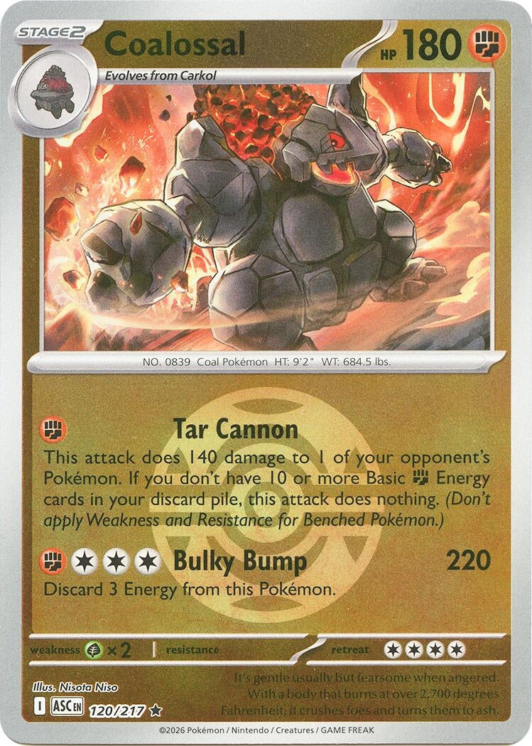 Image for Coalossal (Dusk Ball) (120/217) (ME: Ascended Heroes) - Pokemon