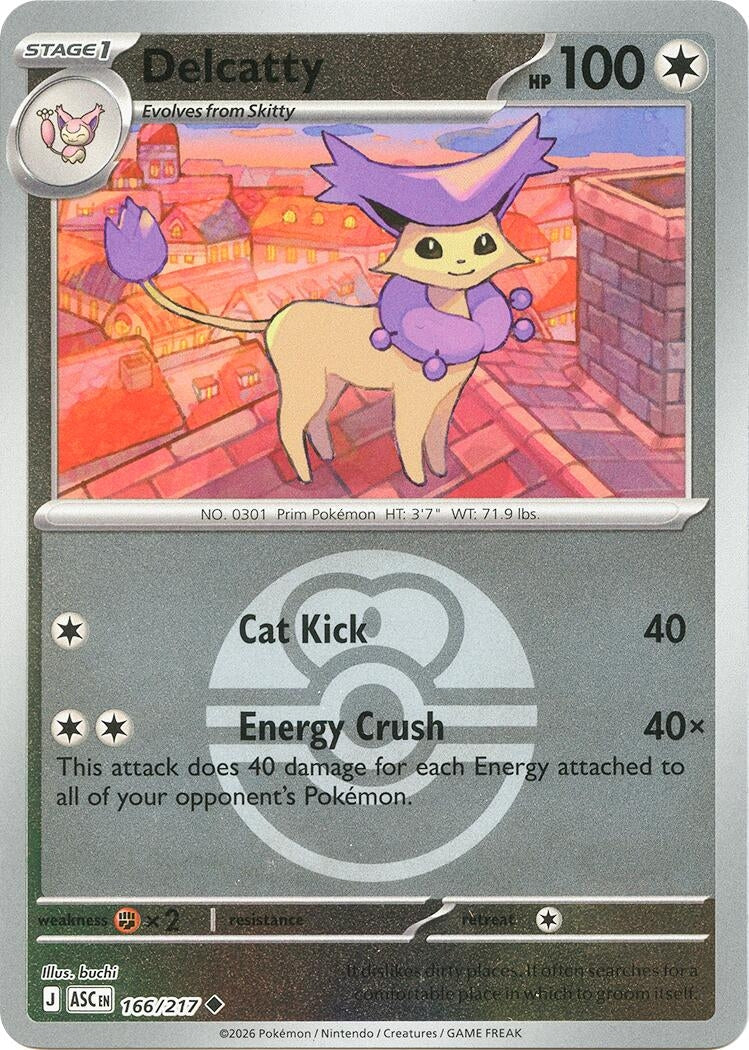 Image for Delcatty (Love Ball) (166/217) (ME: Ascended Heroes) - Pokemon