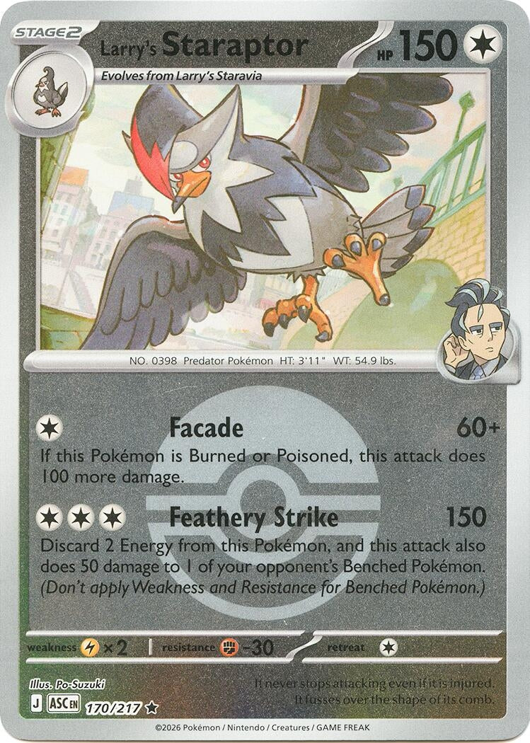 Image for Larry's Staraptor - 170/217 (Poke Ball) (170/217) (ME: Ascended Heroes) - Pokemon