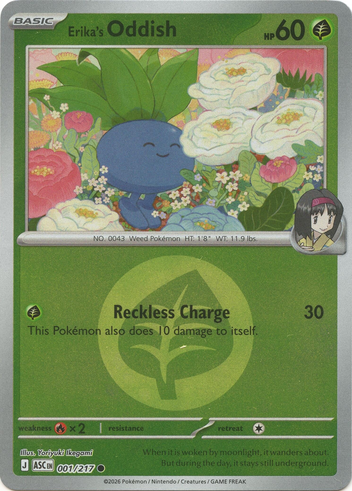 Image for Erika's Oddish (Energy Symbol Pattern) (001/217) (ME: Ascended Heroes) - Pokemon