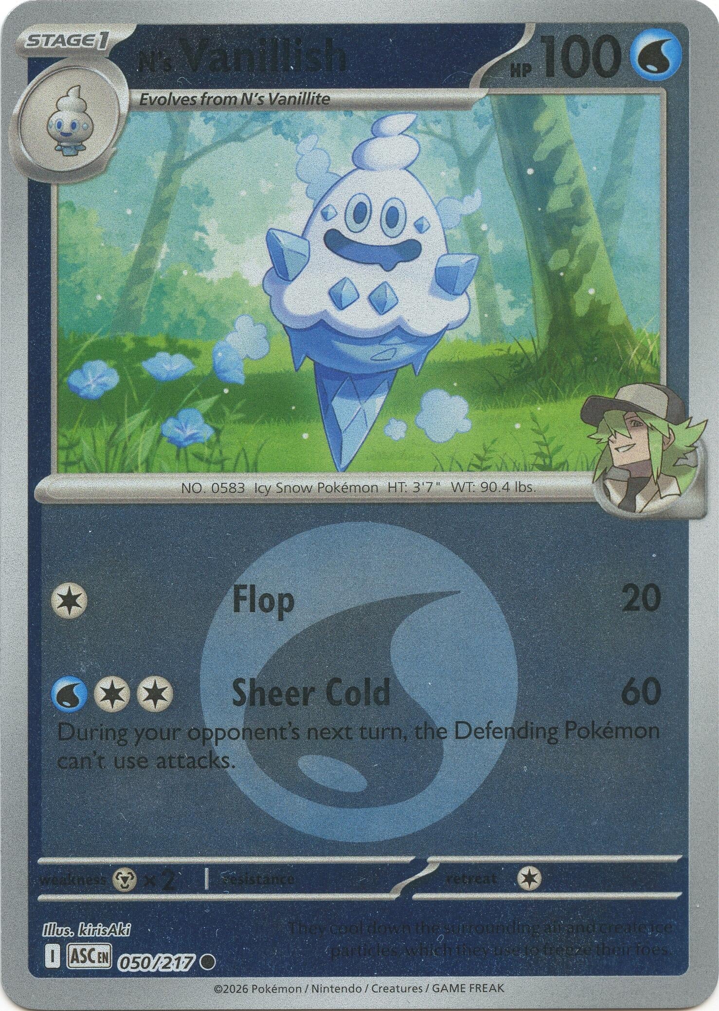 Image for N's Vanillish (Energy Symbol Pattern) (050/217) (ME: Ascended Heroes) - Pokemon