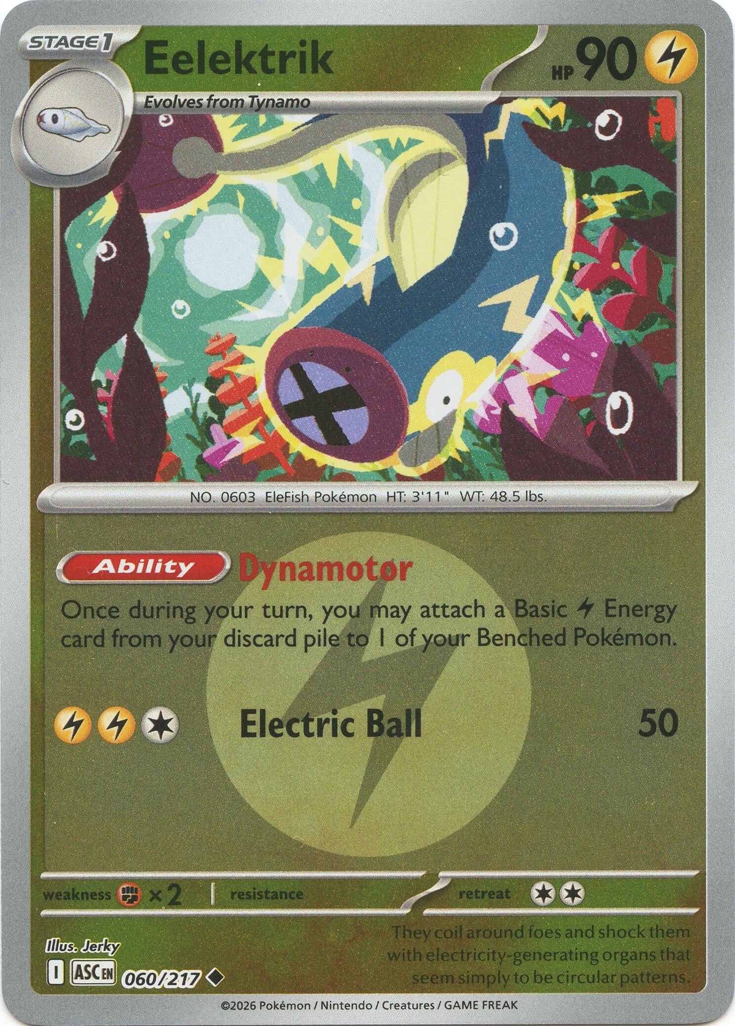 Image for Eelektrik (Energy Symbol Pattern) (060/217) (ME: Ascended Heroes) - Pokemon