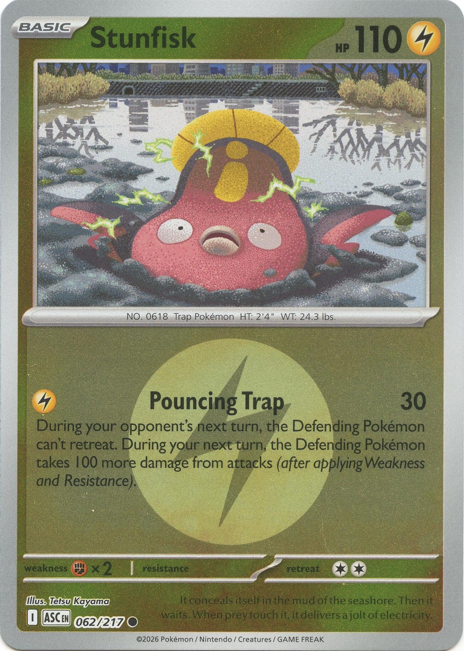 Image for Stunfisk (Energy Symbol Pattern) (062/217) (ME: Ascended Heroes) - Pokemon