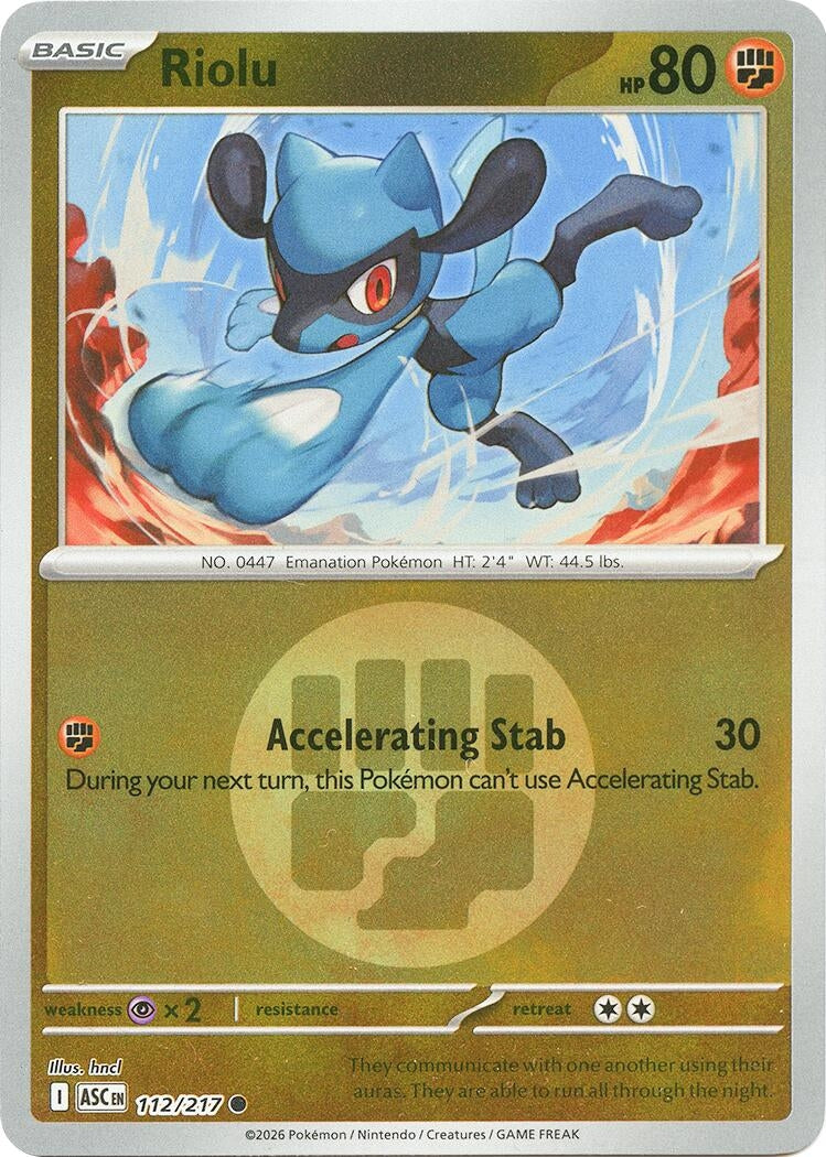 Image for Riolu (Energy Symbol Pattern) (112/217) (ME: Ascended Heroes) - Pokemon