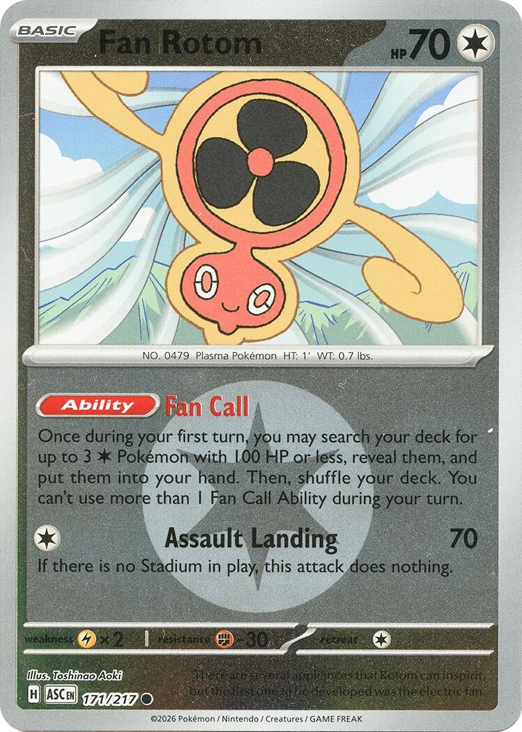 Image for Fan Rotom - 171/217 (Energy Symbol Pattern) (171/217) (ME: Ascended Heroes) - Pokemon