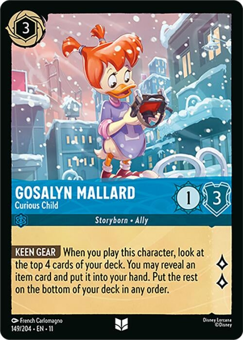 Image for Gosalyn Mallard - Curious Child (149/204) (Winterspell) (11) - Disney Lorcana