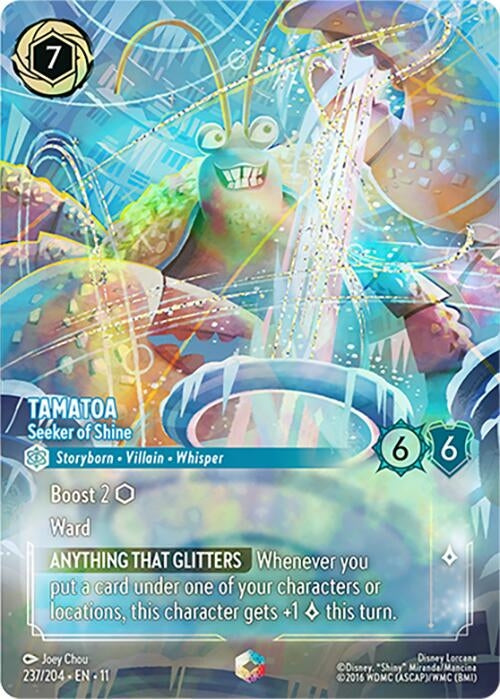 Image for Tamatoa - Seeker of Shine (Enchanted) (237/204) (Winterspell) (11) - Disney Lorcana