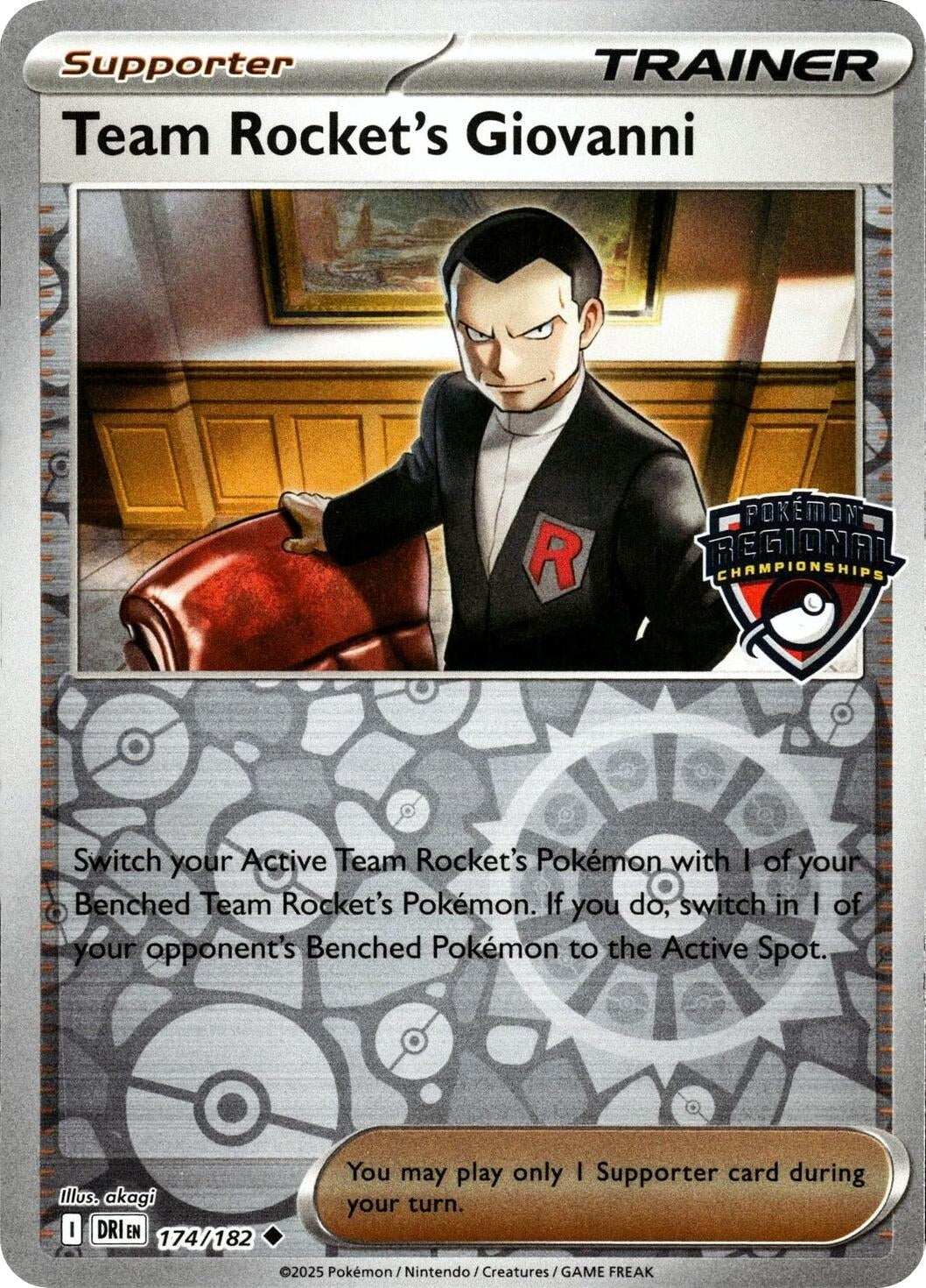 Image for Team Rocket's Giovanni (174/182) (League & Championship Cards) (PR) - Pokemon