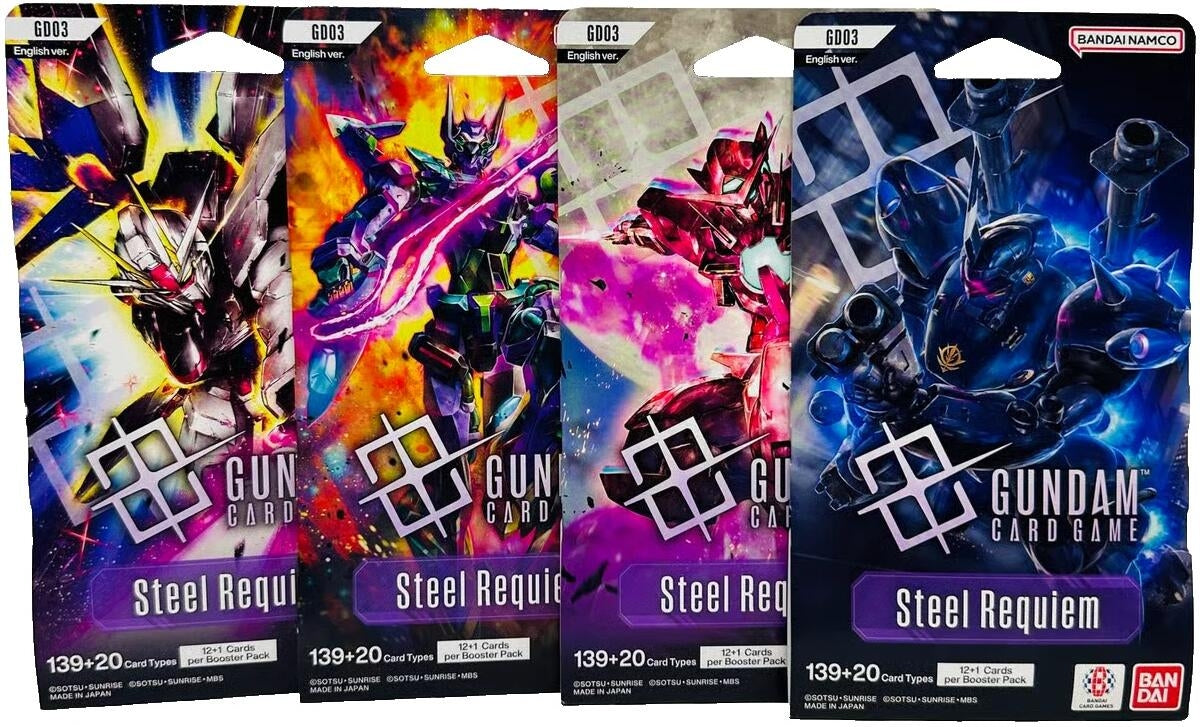 Image for Steel Requiem Sleeved Booster Pack Art Bundle [Set of 4] - Gundam Card Game
