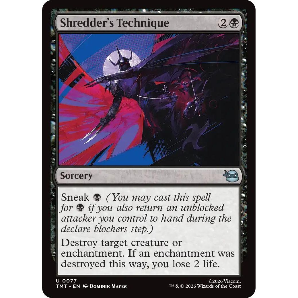 Image for Shredder's Technique (77) (Teenage Mutant Ninja Turtles) - Magic: The Gathering