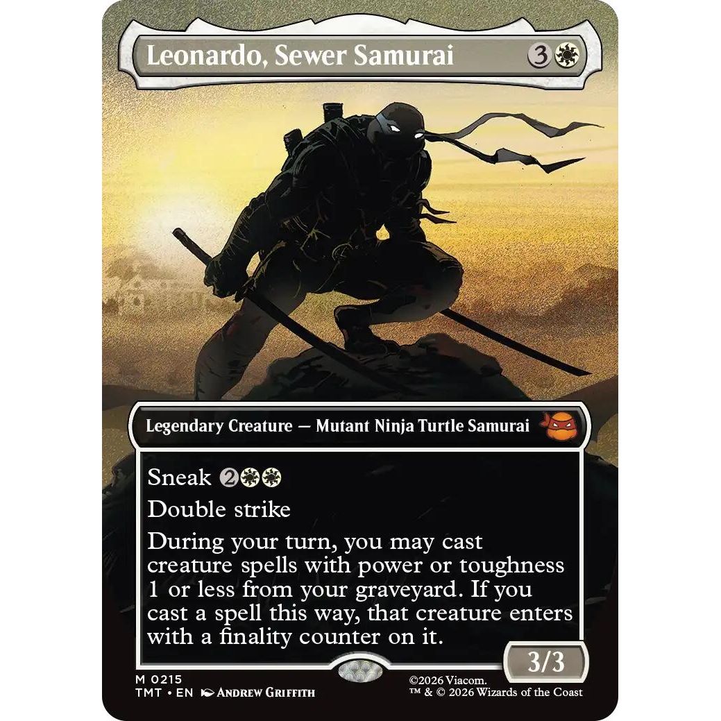 Image for Leonardo, Sewer Samurai (Borderless) (215) (Teenage Mutant Ninja Turtles) - Magic: The Gathering