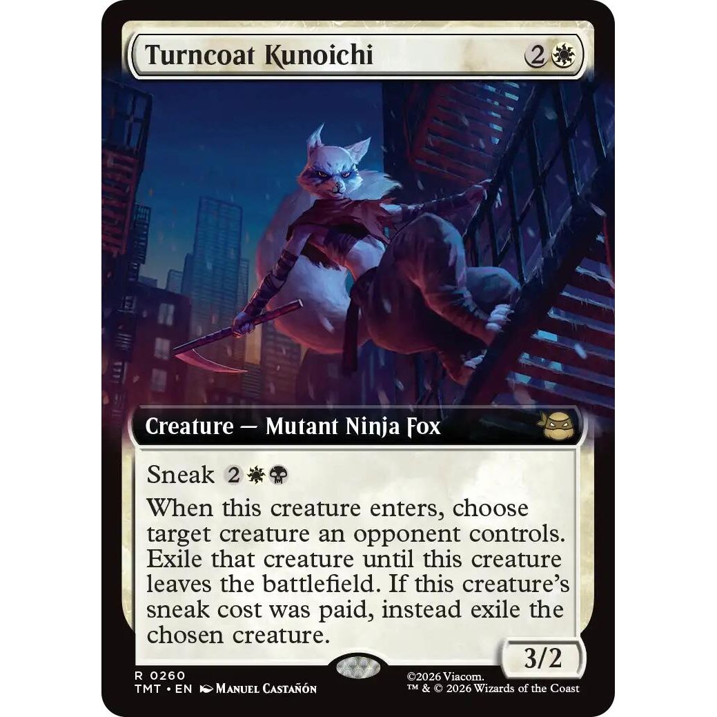 Image for Turncoat Kunoichi (Extended Art) (260) (Teenage Mutant Ninja Turtles) - Magic: The Gathering