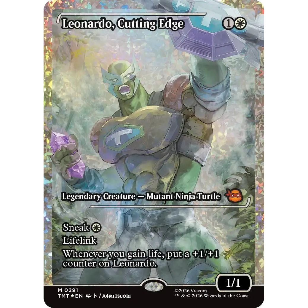 Image for Leonardo, Cutting Edge (Showcase) (Fracture Foil) (291) (Teenage Mutant Ninja Turtles) - Magic: The Gathering