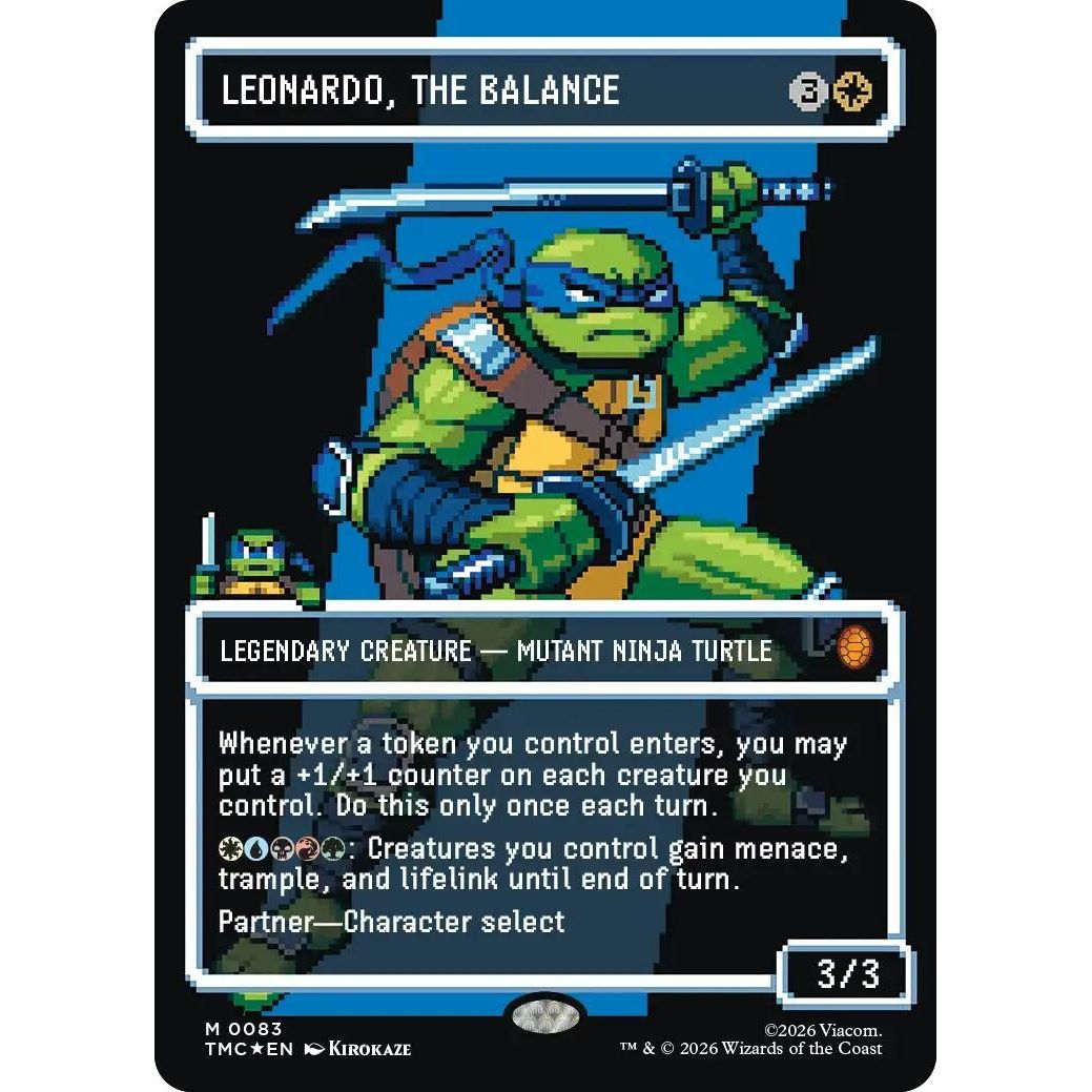 Image for Leonardo, the Balance (0083) (Borderless) (Surge Foil) (83) (Teenage Mutant Ninja Turtles) - Magic: The Gathering