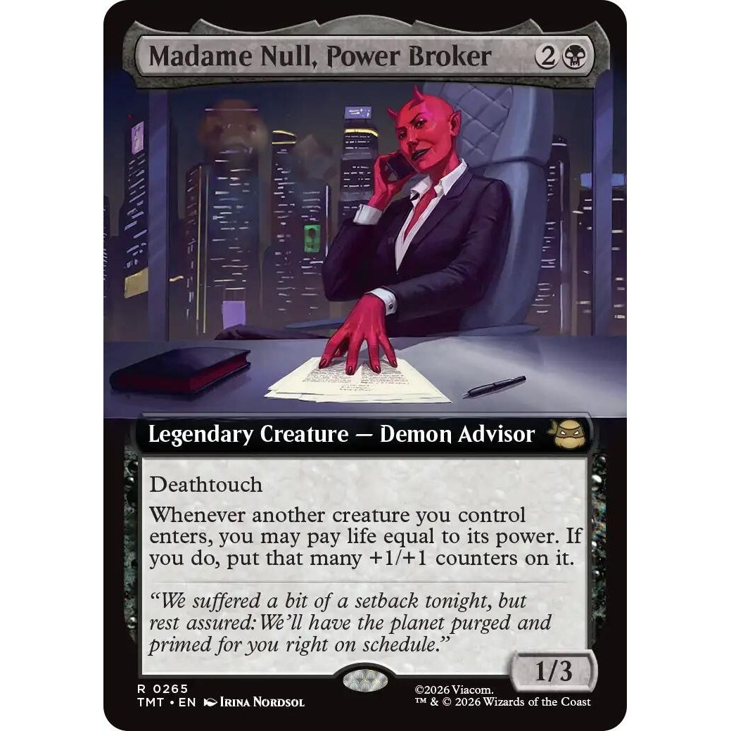 Image for Madame Null, Power Broker (Extended Art) (265) (Teenage Mutant Ninja Turtles) - Magic: The Gathering