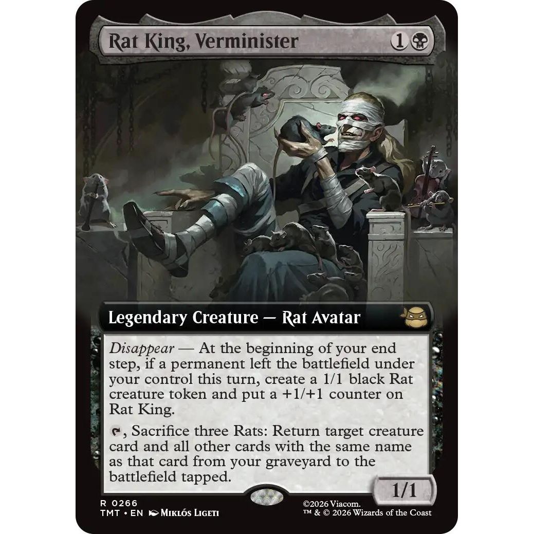 Image for Rat King, Verminister (Extended Art) (266) (Teenage Mutant Ninja Turtles) - Magic: The Gathering