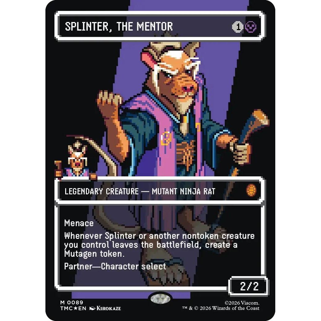 Image for Splinter, the Mentor (0089) (Borderless) (Surge Foil) (89) (Teenage Mutant Ninja Turtles) - Magic: The Gathering