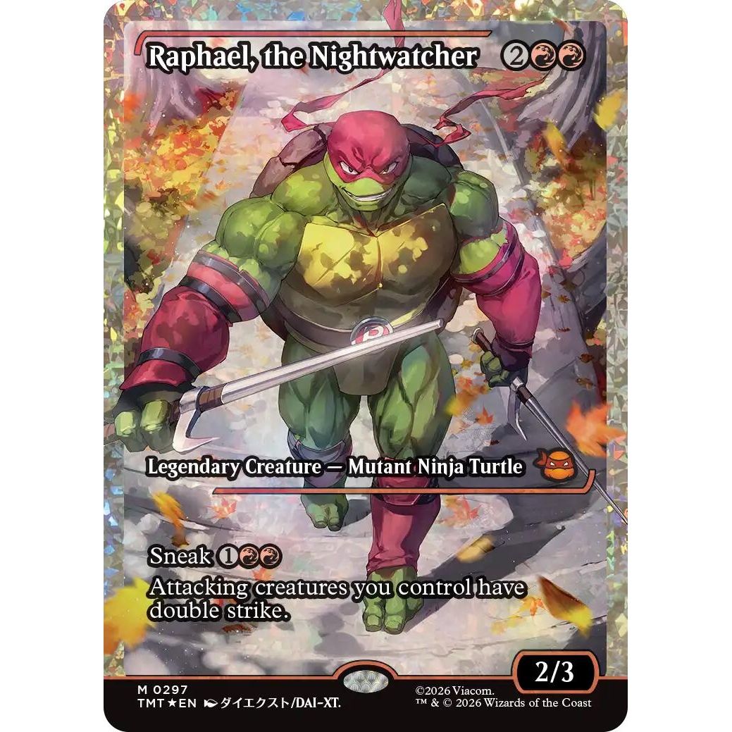 Image for Raphael, the Nightwatcher (Showcase) (Fracture Foil) (297) (Teenage Mutant Ninja Turtles) - Magic: The Gathering