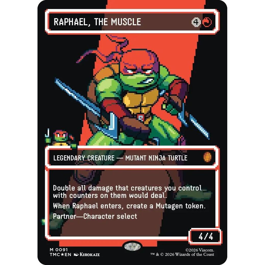 Image for Raphael, the Muscle (0091) (Borderless) (Surge Foil) (91) (Teenage Mutant Ninja Turtles) - Magic: The Gathering