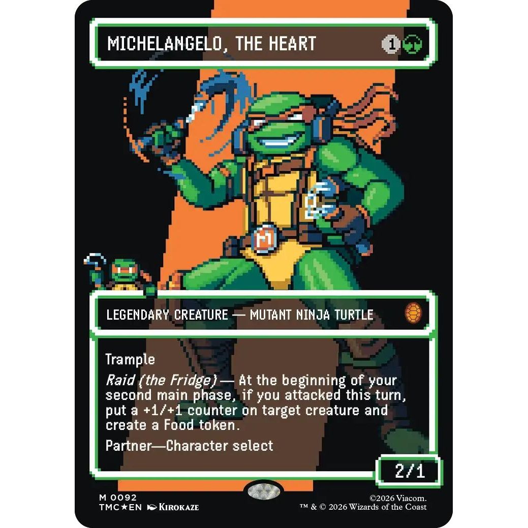 Image for Michelangelo, the Heart (0092) (Borderless) (Surge Foil) (92) (Teenage Mutant Ninja Turtles) - Magic: The Gathering