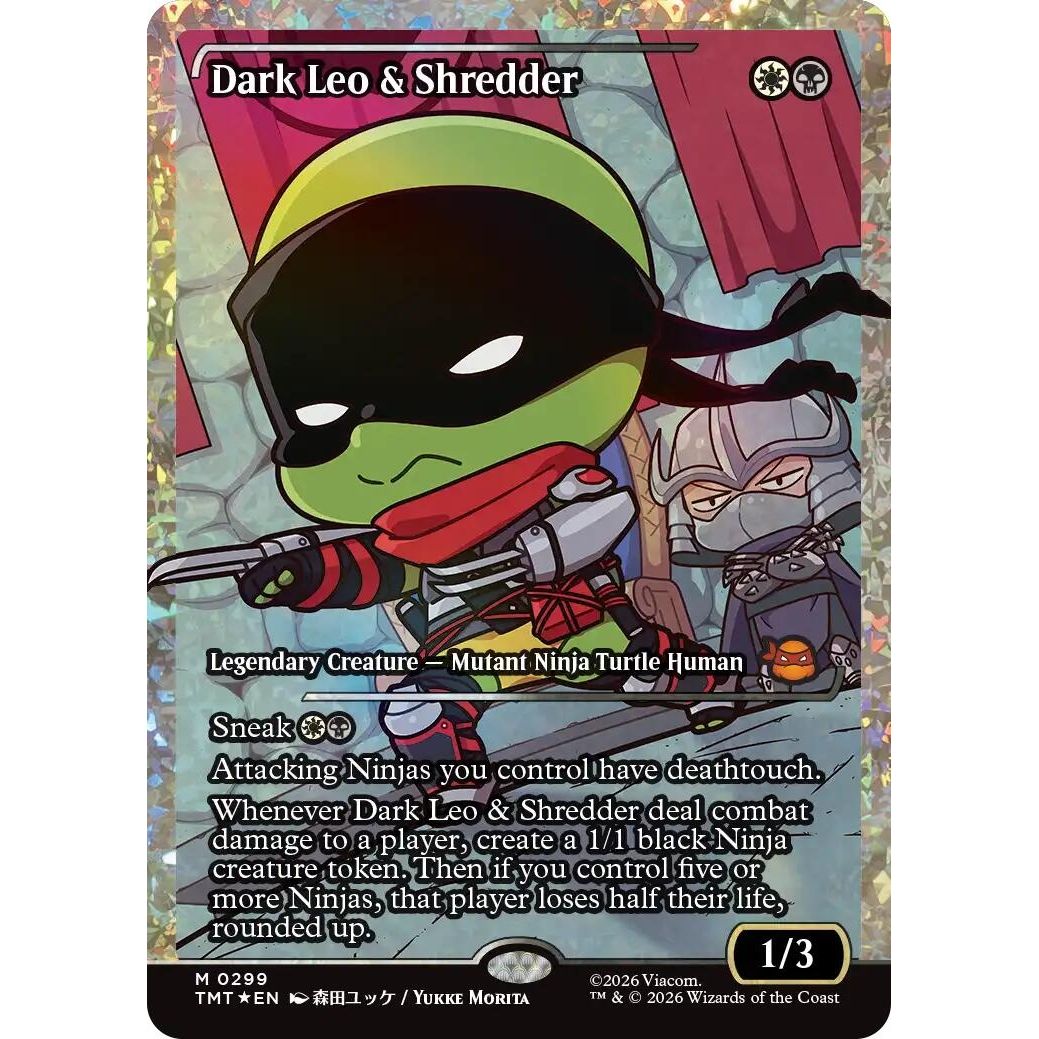 Image for Dark Leo & Shredder (Showcase) (Fracture Foil) (299) (Teenage Mutant Ninja Turtles) - Magic: The Gathering
