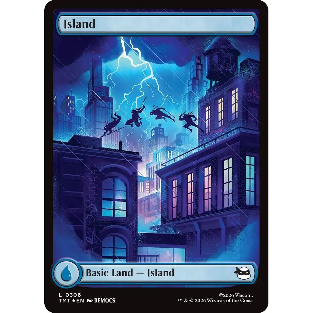 Image for Island (0306) (Surge Foil) (306) (Teenage Mutant Ninja Turtles) - Magic: The Gathering