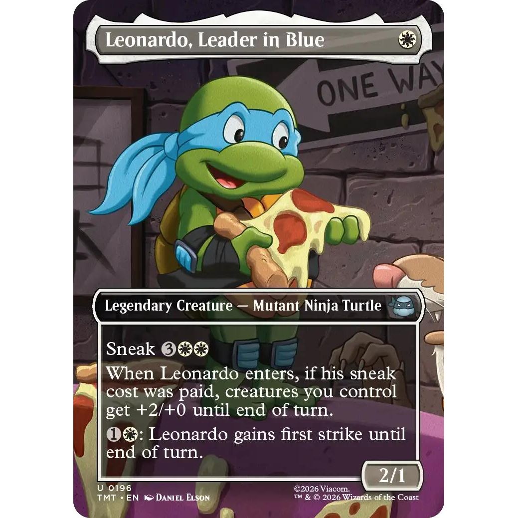Image for Leonardo, Leader in Blue (Borderless) (196) (Teenage Mutant Ninja Turtles) - Magic: The Gathering