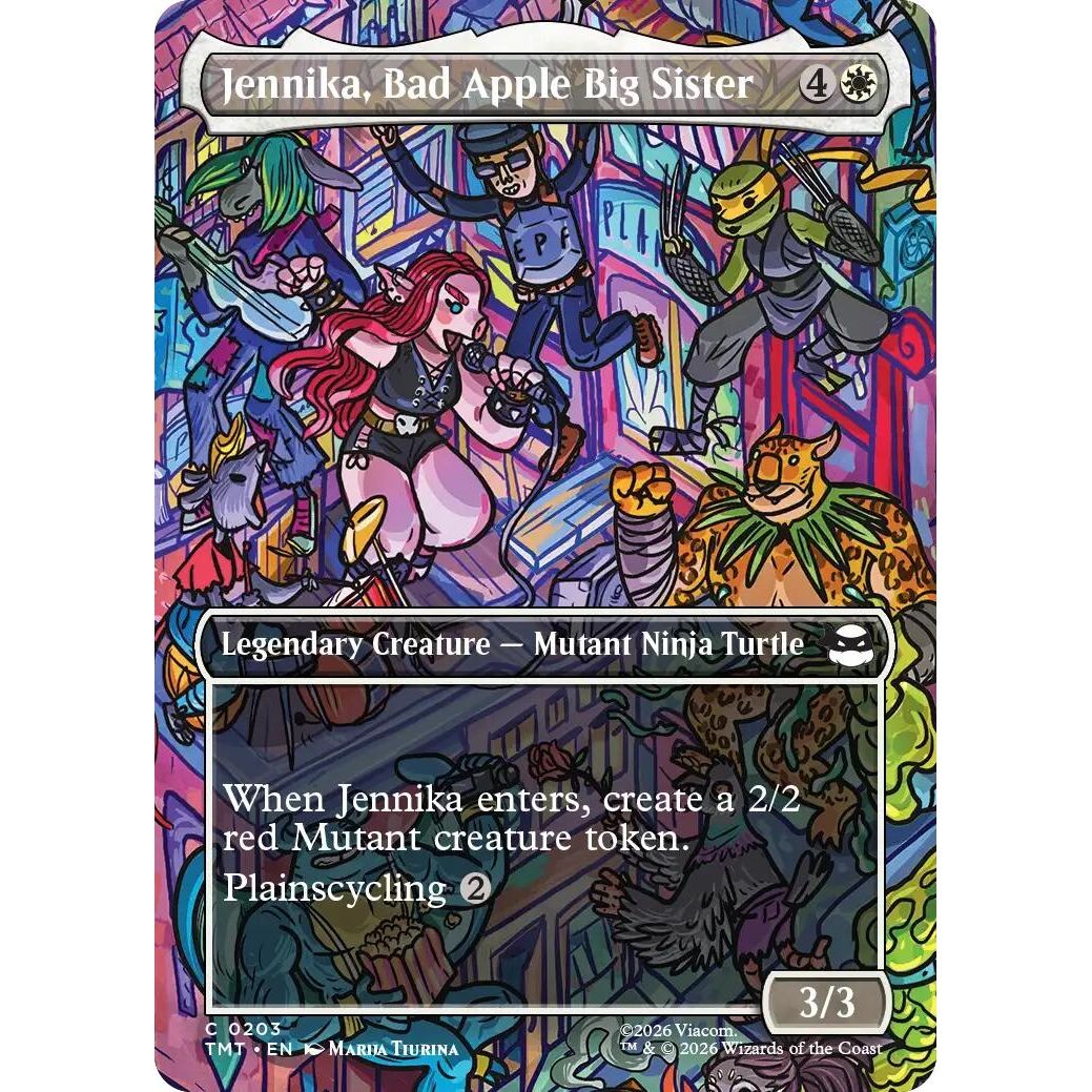Image for Jennika, Bad Apple Big Sister (Borderless) (203) (Teenage Mutant Ninja Turtles) - Magic: The Gathering