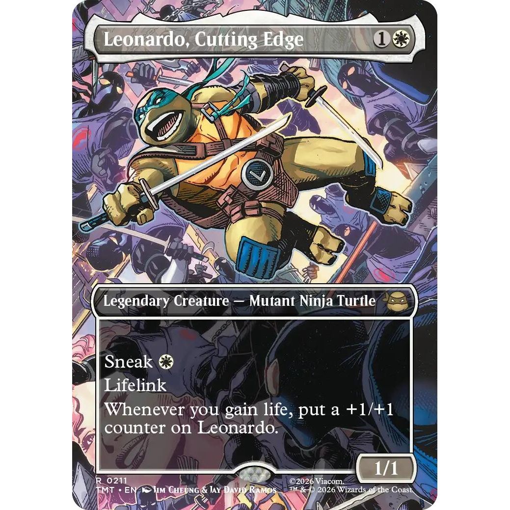 Image for Leonardo, Cutting Edge (Borderless) (211) (Teenage Mutant Ninja Turtles) - Magic: The Gathering