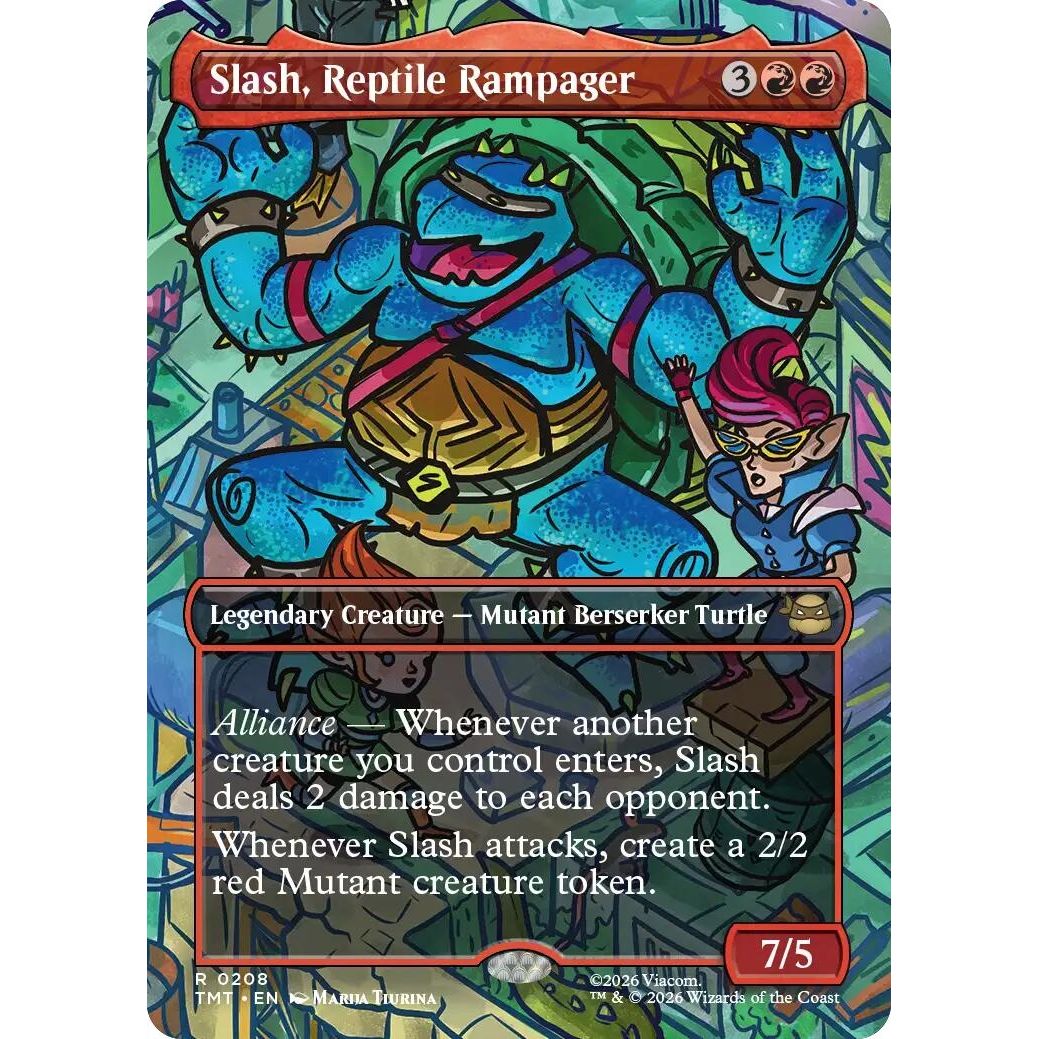 Image for Slash, Reptile Rampager (Borderless) (208) (Teenage Mutant Ninja Turtles) - Magic: The Gathering