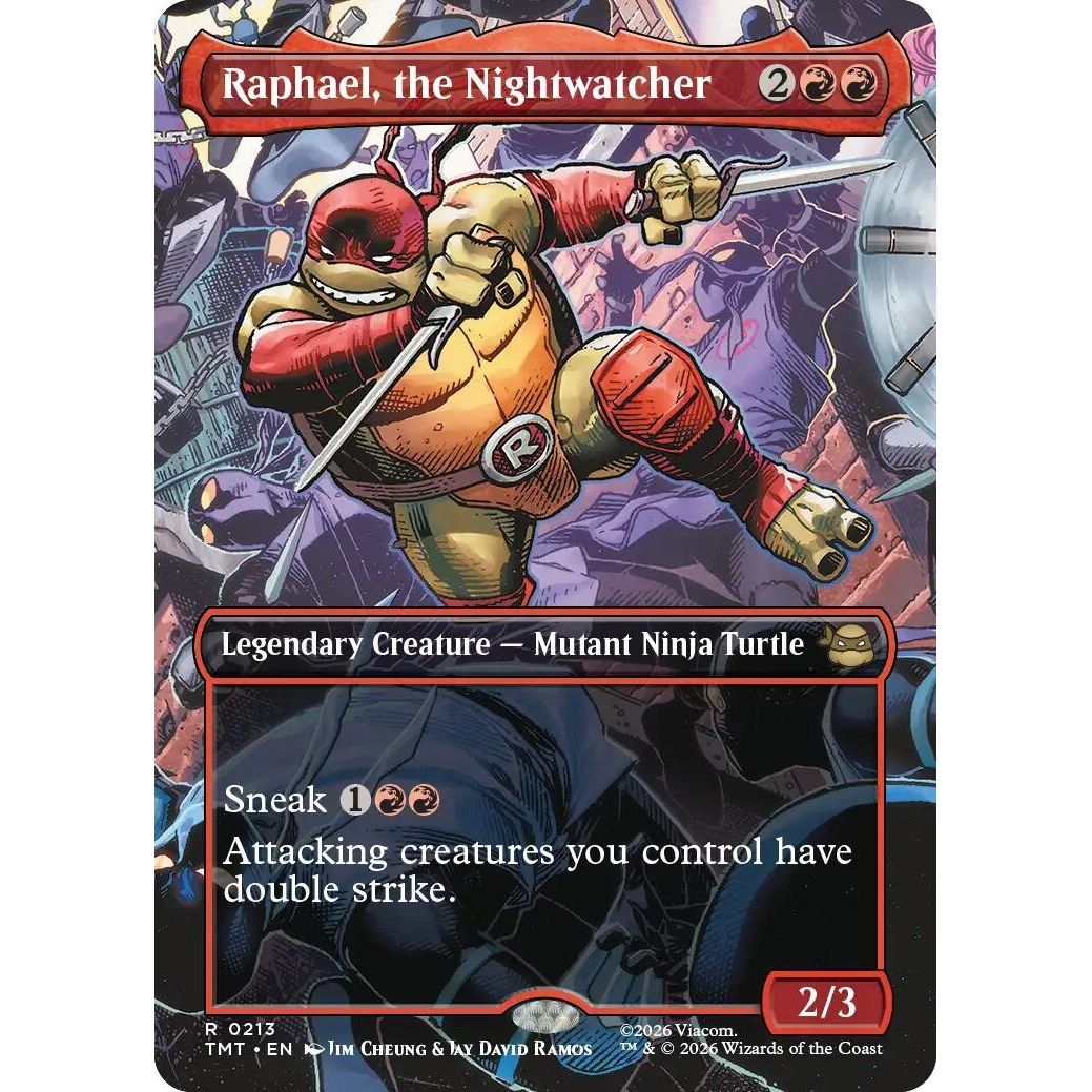 Image for Raphael, the Nightwatcher (Borderless) (213) (Teenage Mutant Ninja Turtles) - Magic: The Gathering