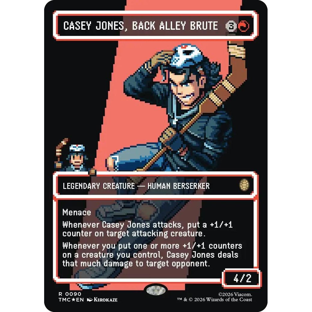 Image for Casey Jones, Back Alley Brute (Borderless) (Surge Foil) (90) (Teenage Mutant Ninja Turtles) - Magic: The Gathering