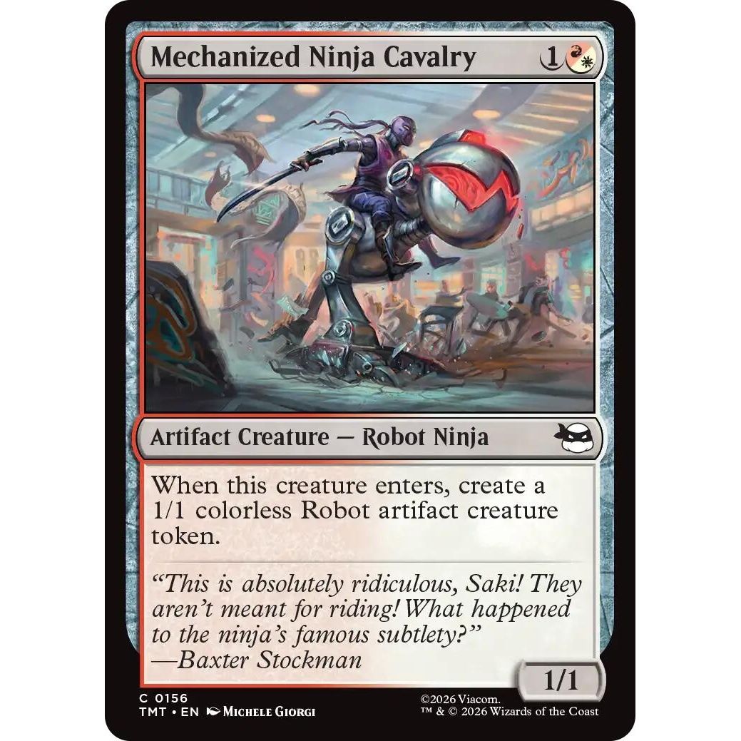 Image for Mechanized Ninja Cavalry (156) (Teenage Mutant Ninja Turtles) - Magic: The Gathering