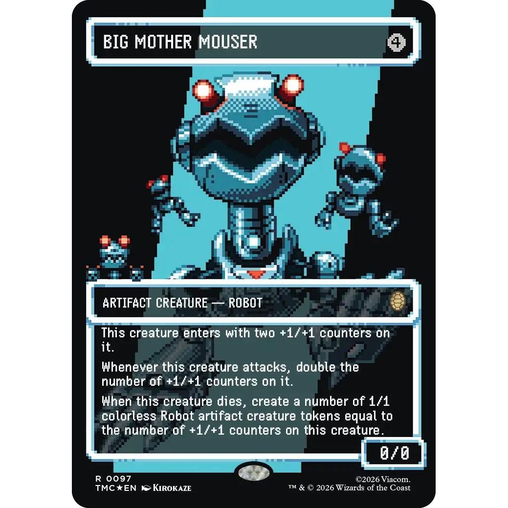 Image for Big Mother Mouser (Borderless) (Surge Foil) (97) (Teenage Mutant Ninja Turtles) - Magic: The Gathering