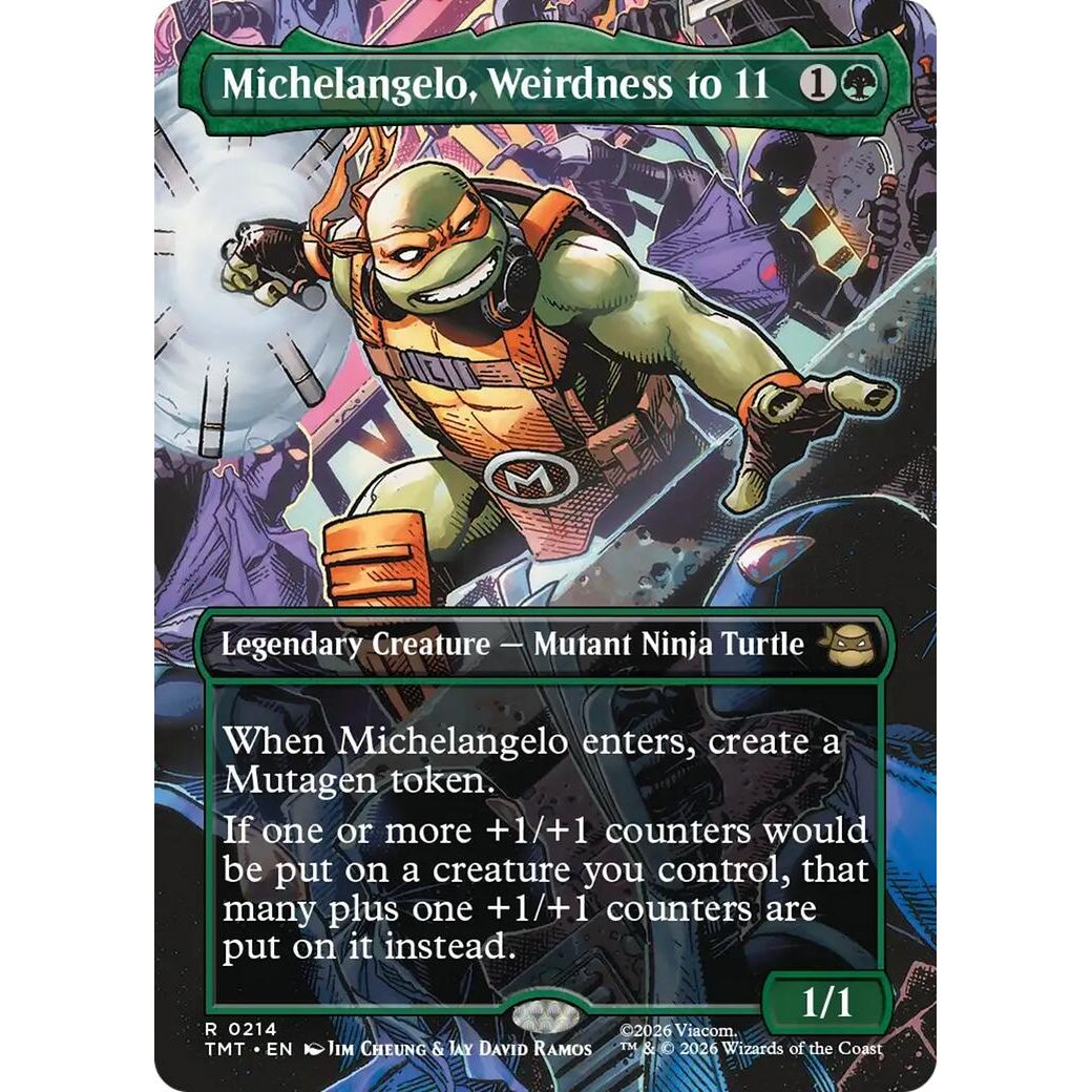 Image for Michelangelo, Weirdness to 11 (Borderless) (214) (Teenage Mutant Ninja Turtles) - Magic: The Gathering