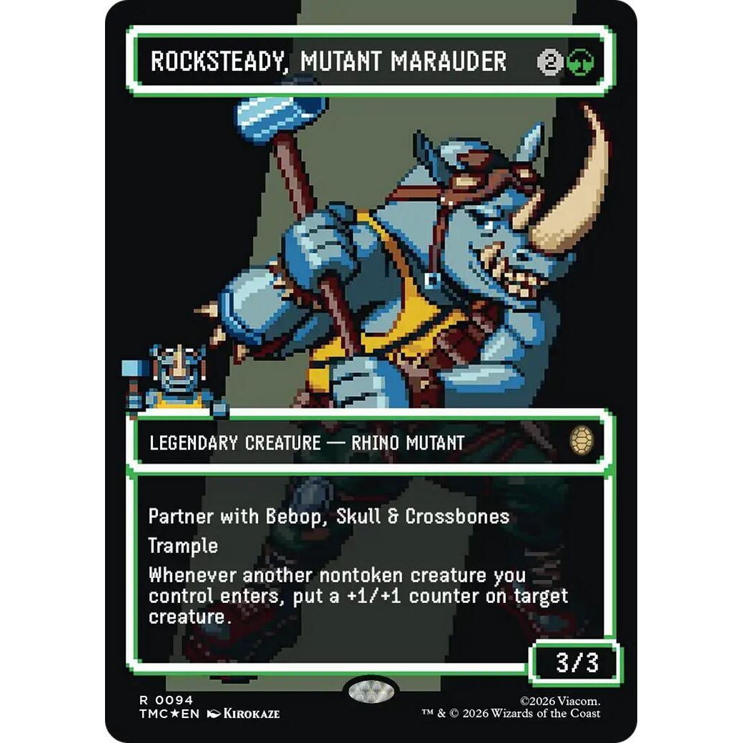 Image for Rocksteady, Mutant Marauder (Borderless) (Surge Foil) (94) (Teenage Mutant Ninja Turtles) - Magic: The Gathering