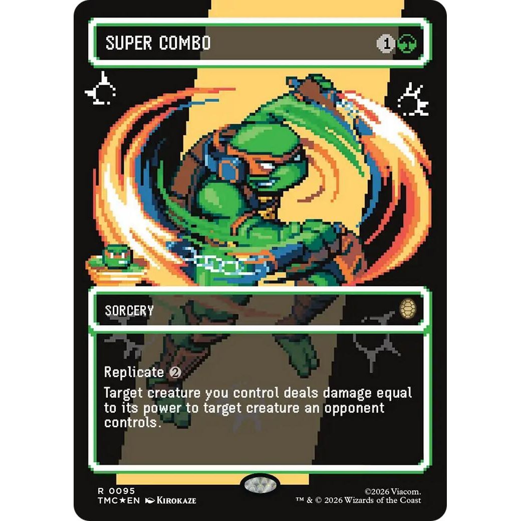 Image for Super Combo (Borderless) (Surge Foil) (95) (Teenage Mutant Ninja Turtles) - Magic: The Gathering